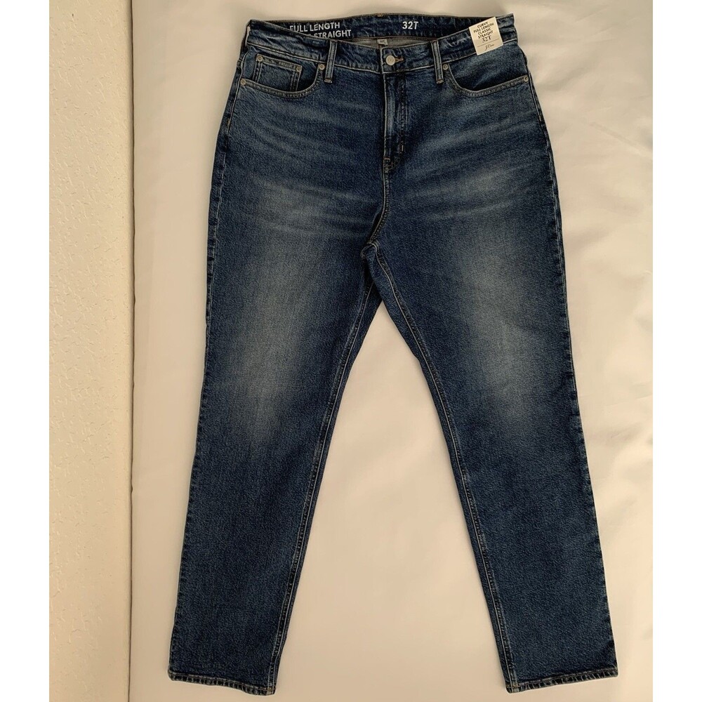 NWT J Crew Jeans Women 32 Tall Curvy Classic Straight Denim High Rise Preppy Mom